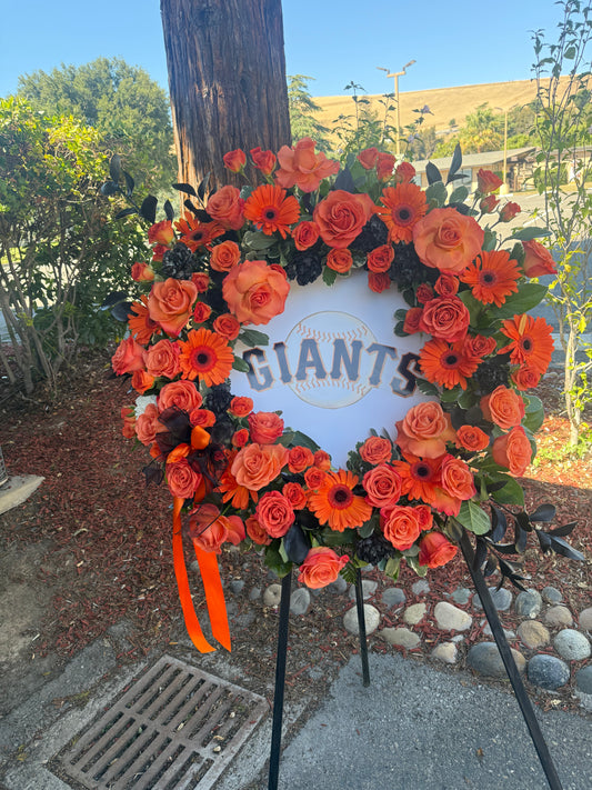 Giants funeral wreath