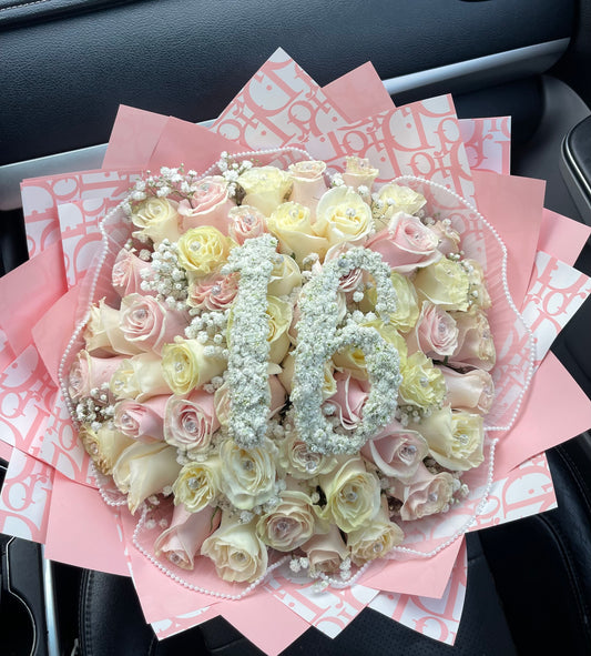 Pink and White Princess bouquet