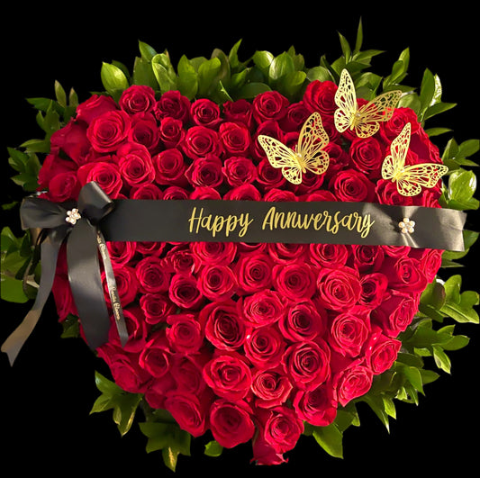 For your love heart stand arrangement