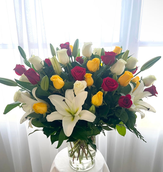 The bigger, the better rose arrangement