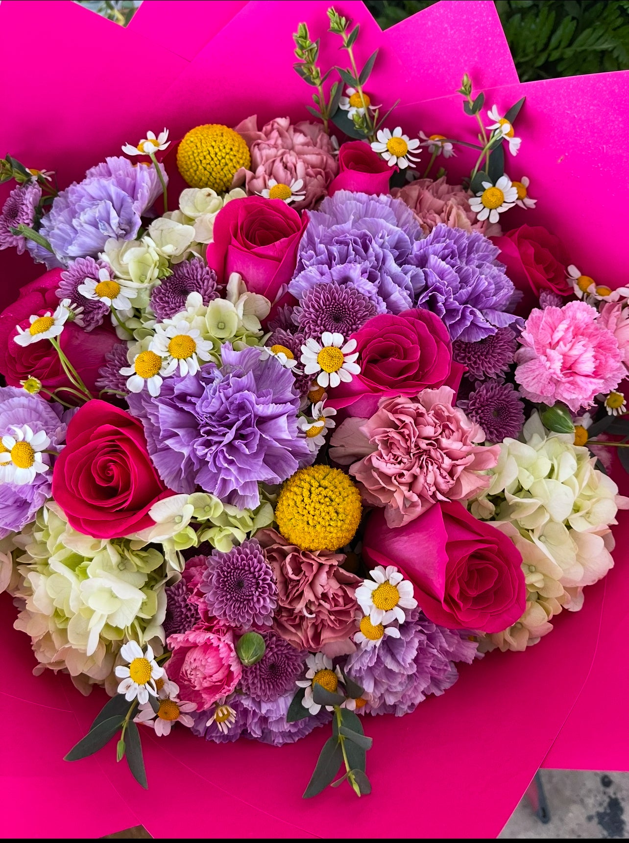 Hot Pink Rose bouquet